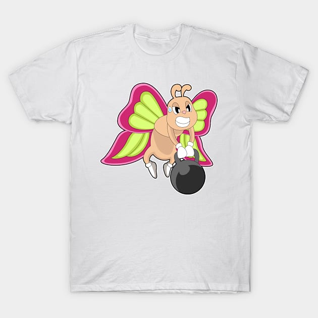 Butterfly Strength training Dumbbell T-Shirt by Markus Schnabel